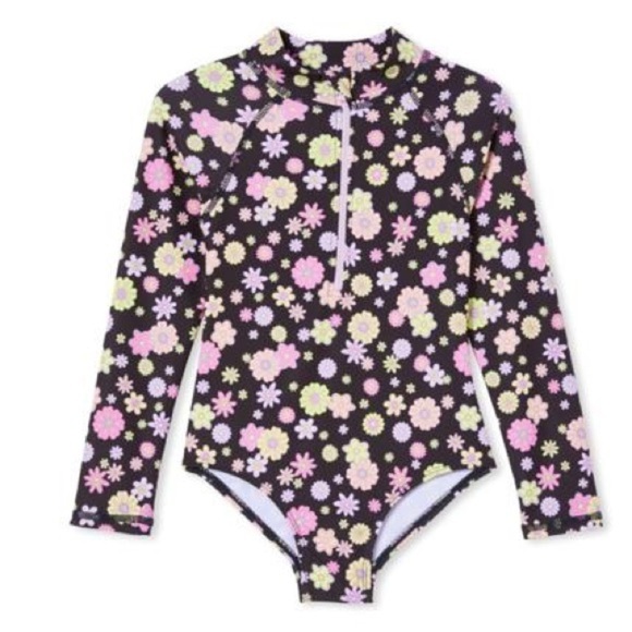 NWT Cotton On Lydia One Piece Swimsuit in Phantom Size 2T Floral - Picture 1 of 5
